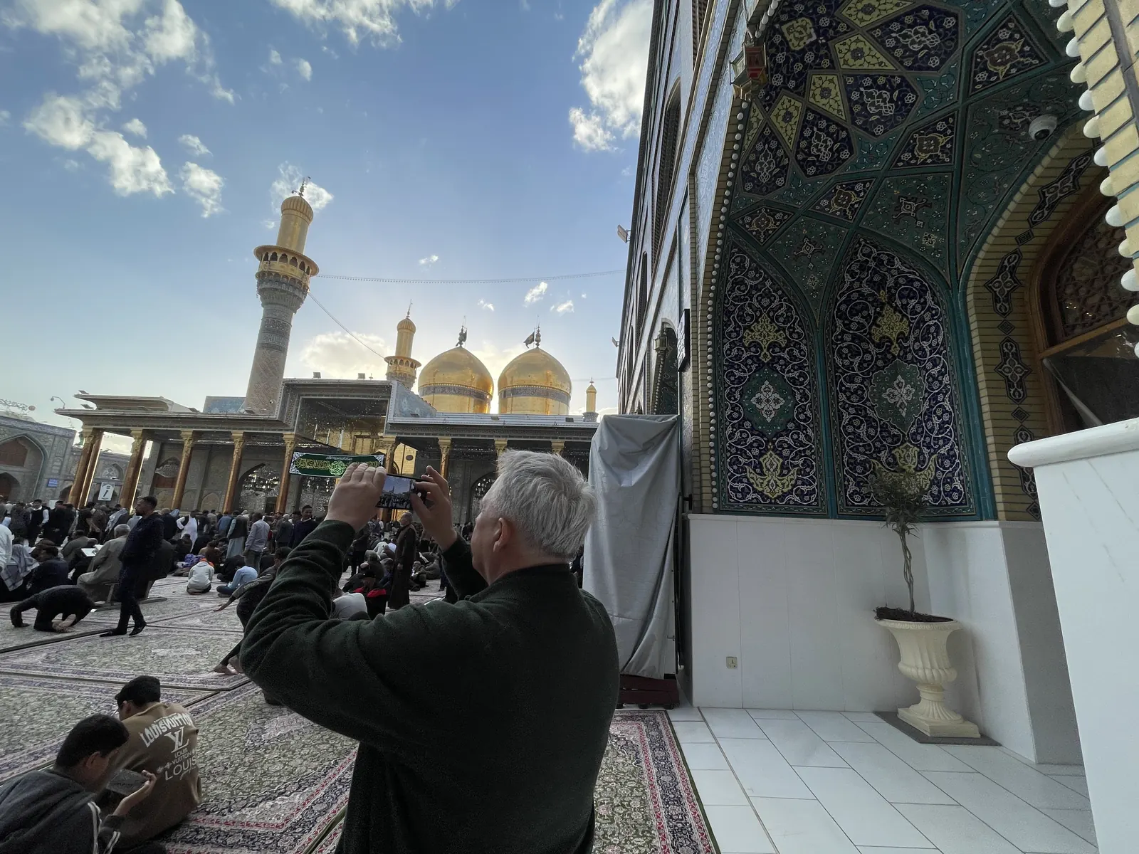 Golden domes and minarets of the Kadhimiya shrine